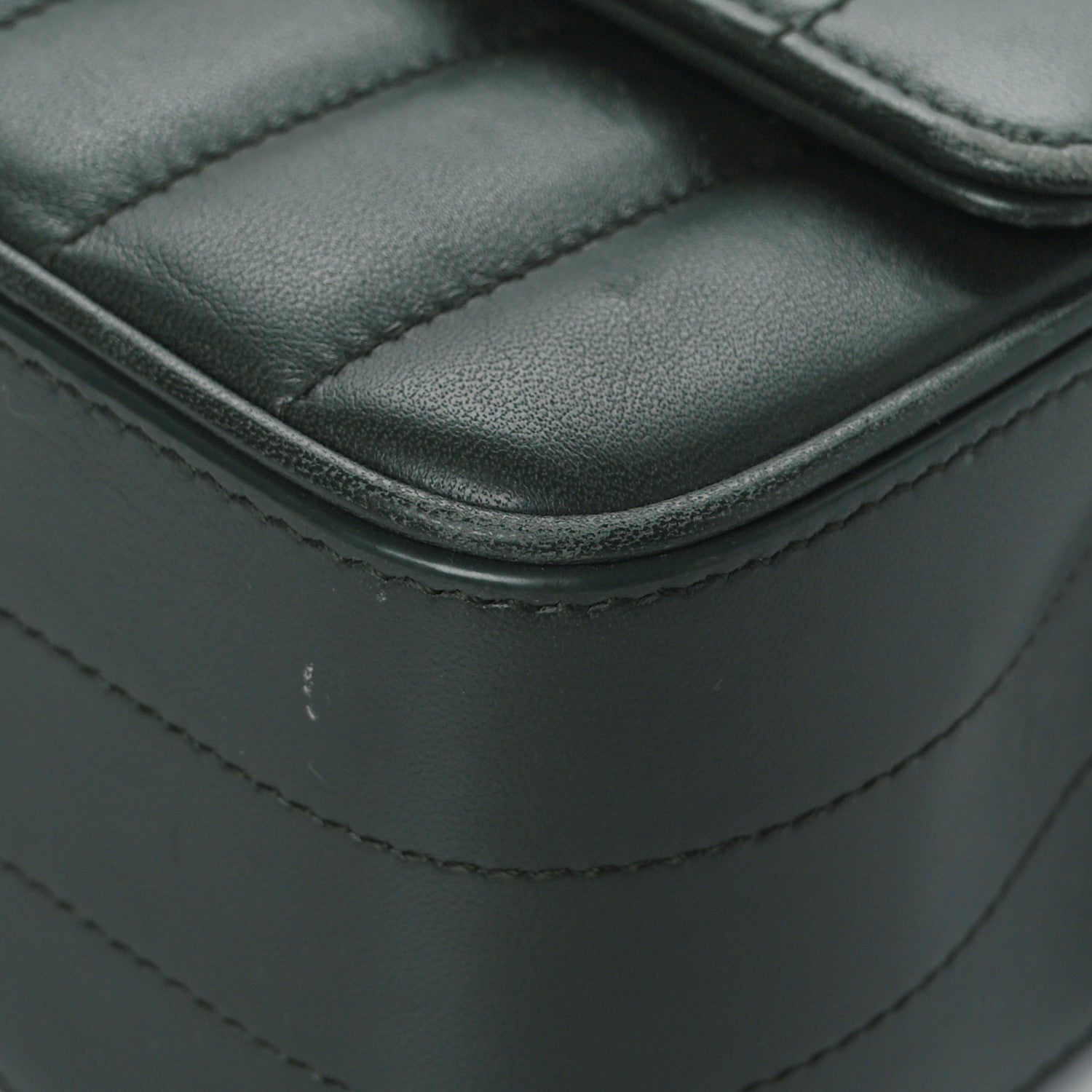 Saint Laurent Lambskin Matelasse Monogram Medium Vicky Chain Bag Algae 10 of 12