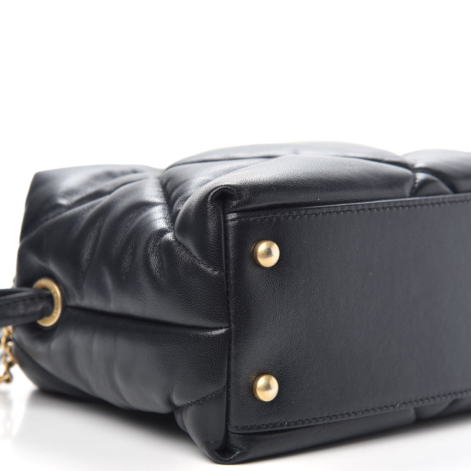 Chanel Lambskin Quilted Small Bowling Bag Black 8 of 9