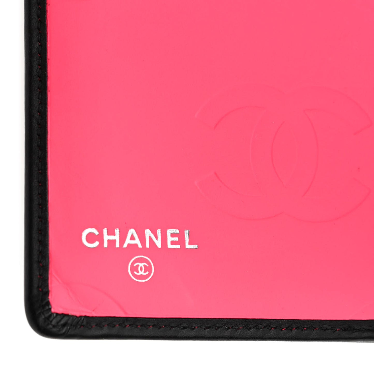Calfskin Cambon Zipped Pocket Wallet Black
