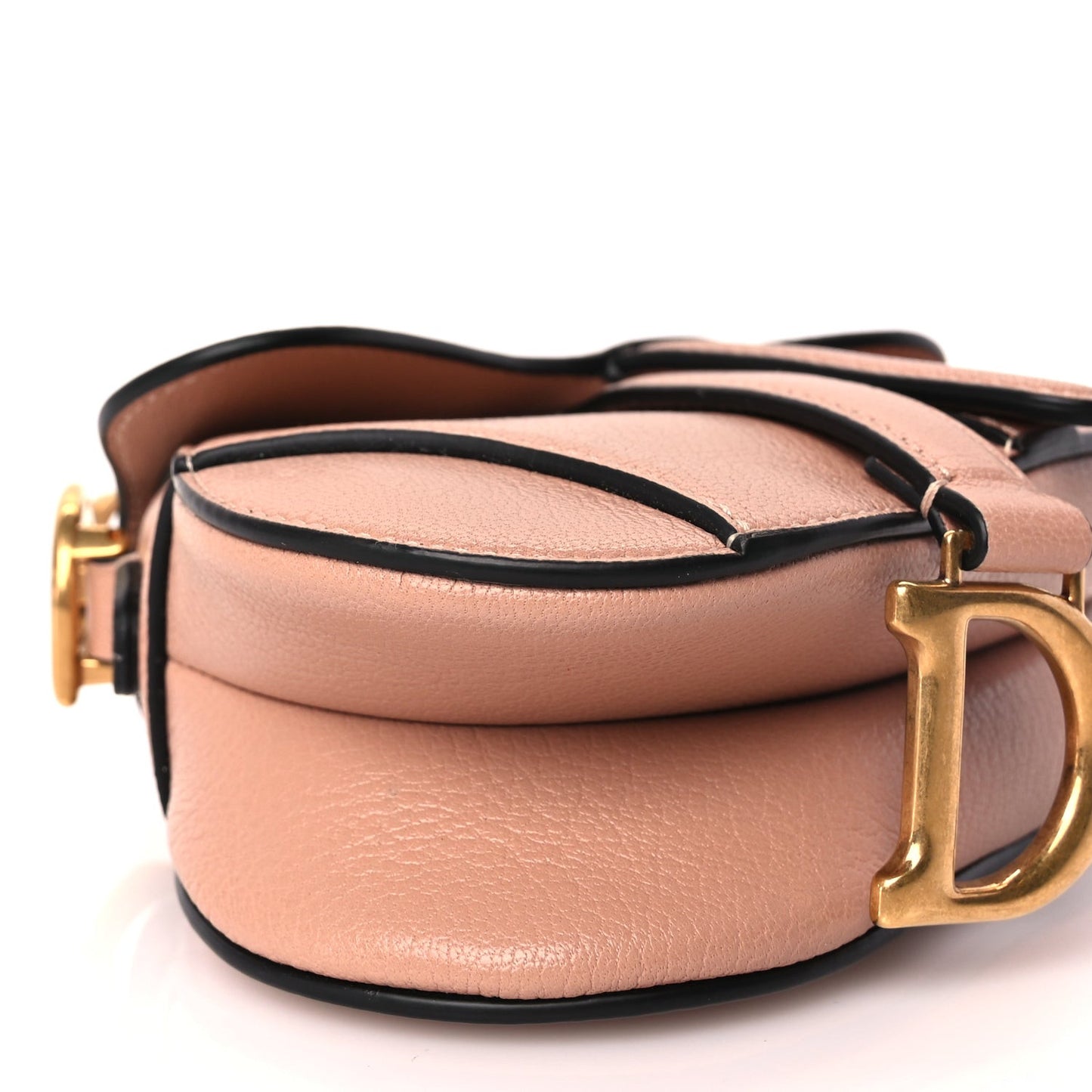Goatskin Micro Saddle Bag With Strap Rose Des Vents