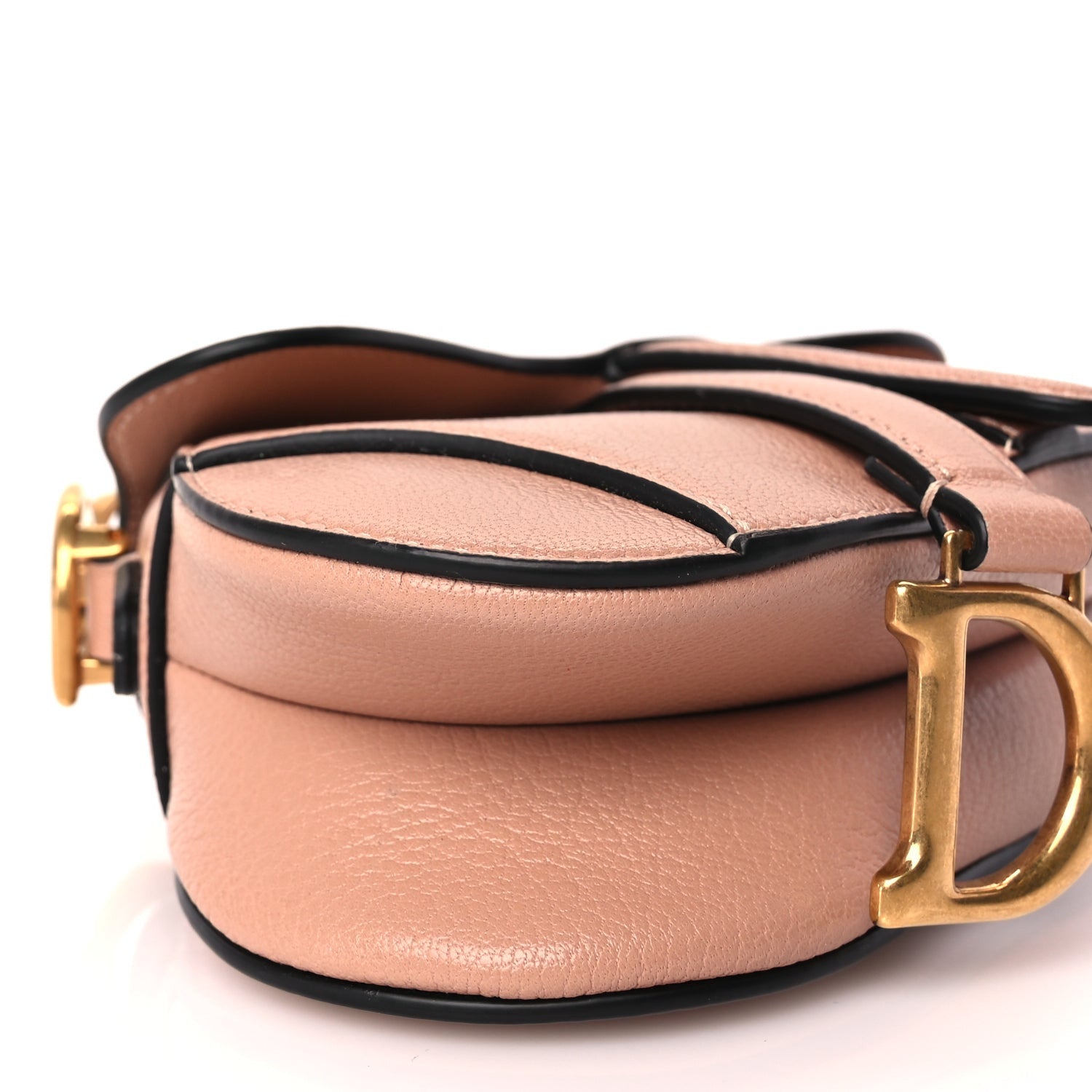 Christian Dior Goatskin Micro Saddle Bag With Strap Rose Des Vents 7 of 8
