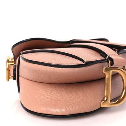 Christian Dior Goatskin Micro Saddle Bag With Strap Rose Des Vents 7 of 8