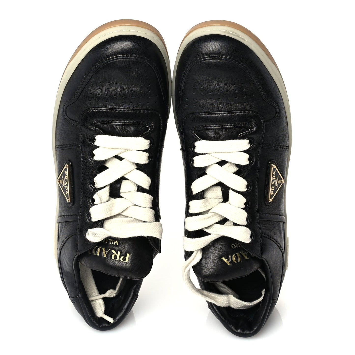 Nappa Rois Triangle Womens Downtown Low Top 30mm Sneakers 37.5 Black White