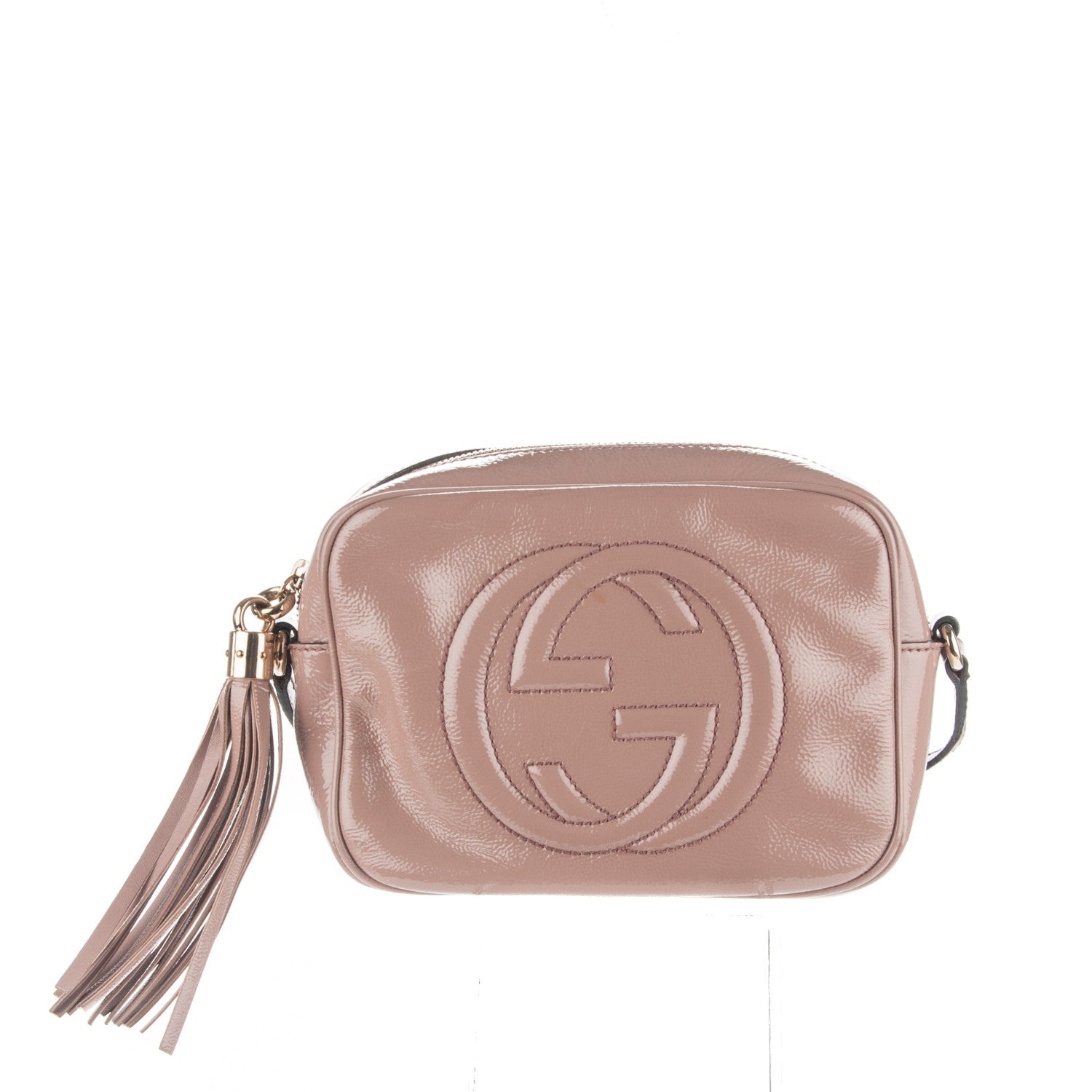 Gucci Vernice Naplack Small Soho Disco Bag Dark Cipria 1 of 7