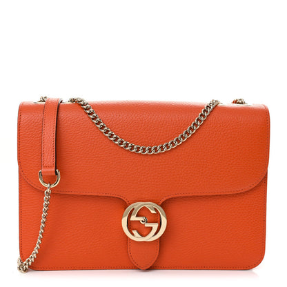 Gucci Dollar Calfskin InterLocking G Shoulder Bag Sun Orange 1 of 7