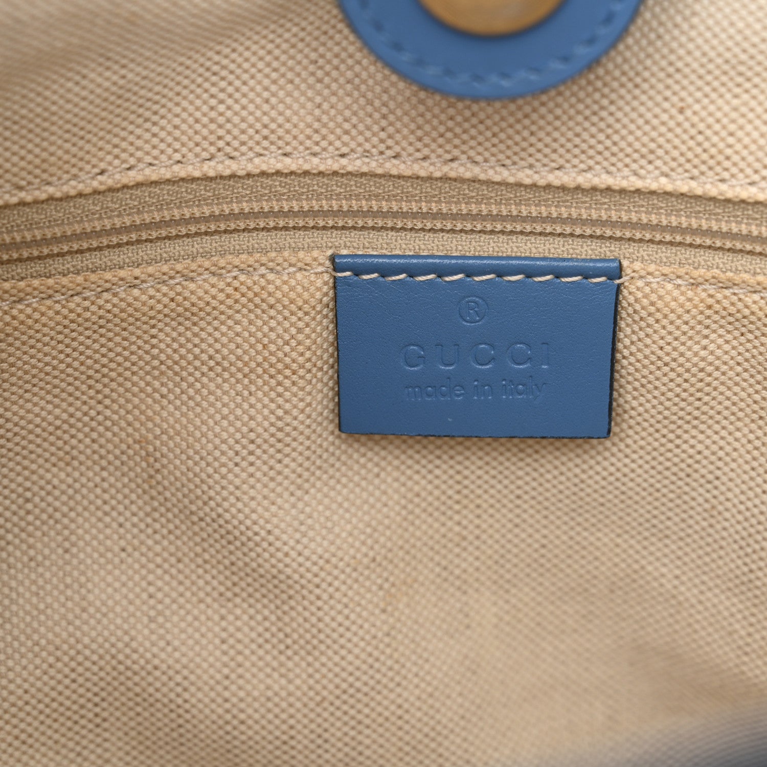 Gucci Monogram Lurex Medium Sukey Tote Blue 6 of 16