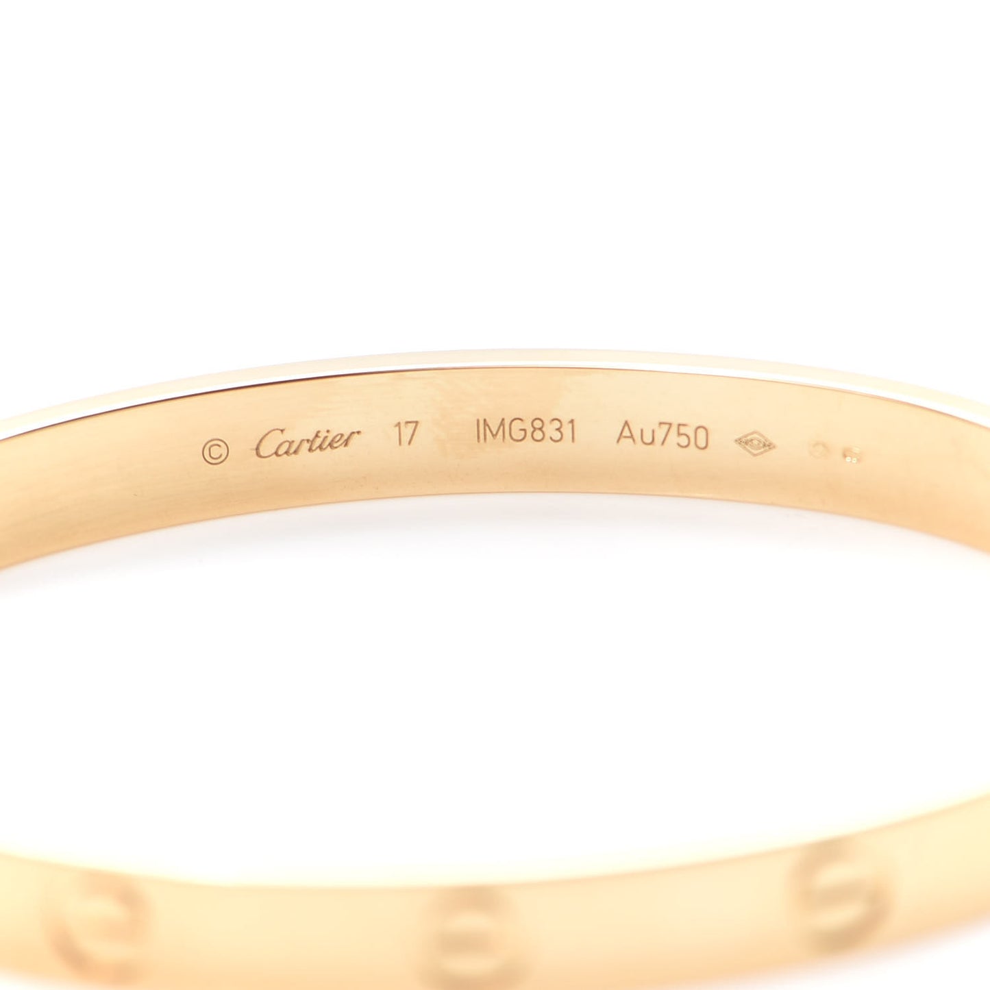 18K Yellow Gold LOVE Bracelet 17