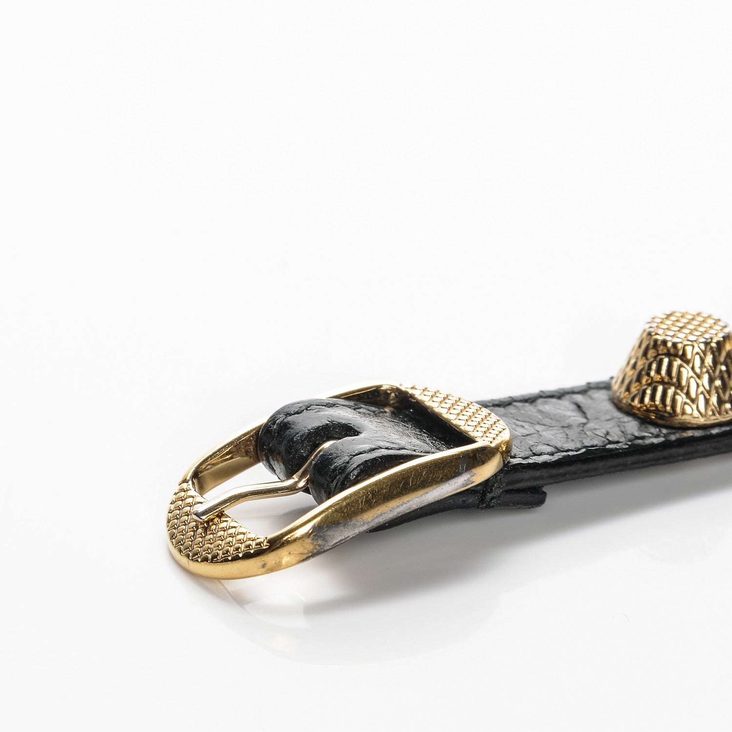 Balenciaga Agneau Giant 12 Gold Hardware Stud Bracelet S Black 4 of 4