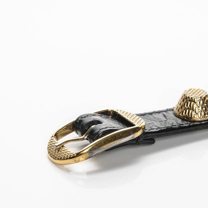 Balenciaga Agneau Giant 12 Gold Hardware Stud Bracelet S Black 4 of 4