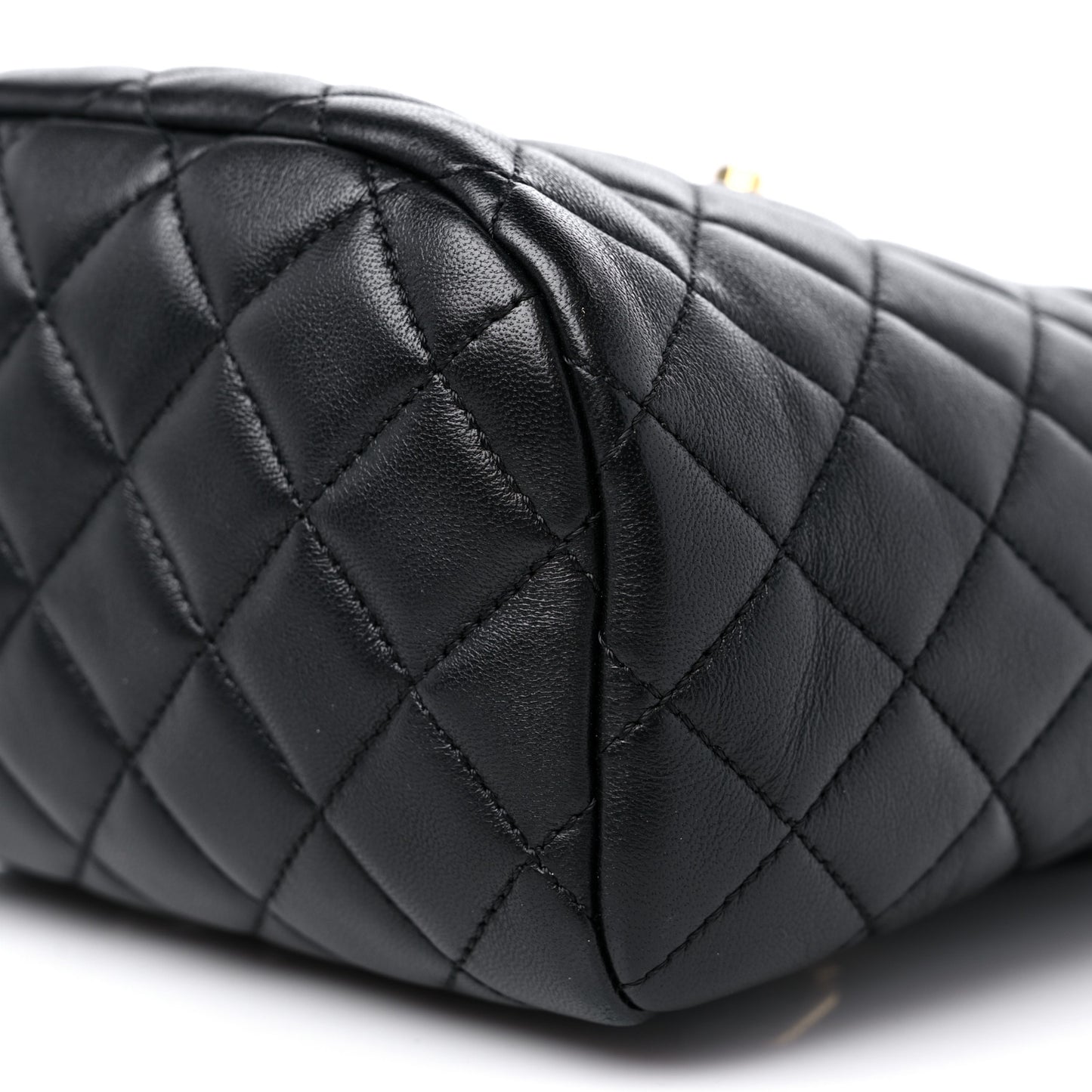 Lambskin Quilted Small Urban Spirit Backpack Black