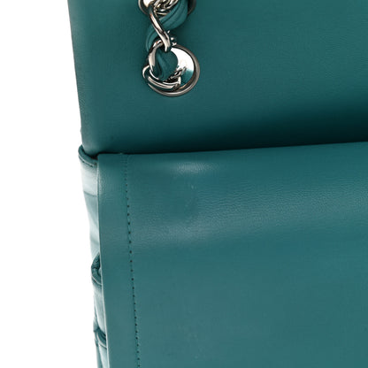 Chanel Lambskin Quilted Jumbo Double Flap Turquoise 12 of 13