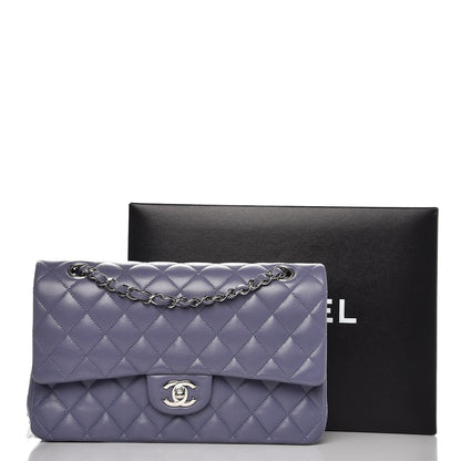 Chanel Lambskin Quilted Medium Double Flap Light Purple 16 of 16