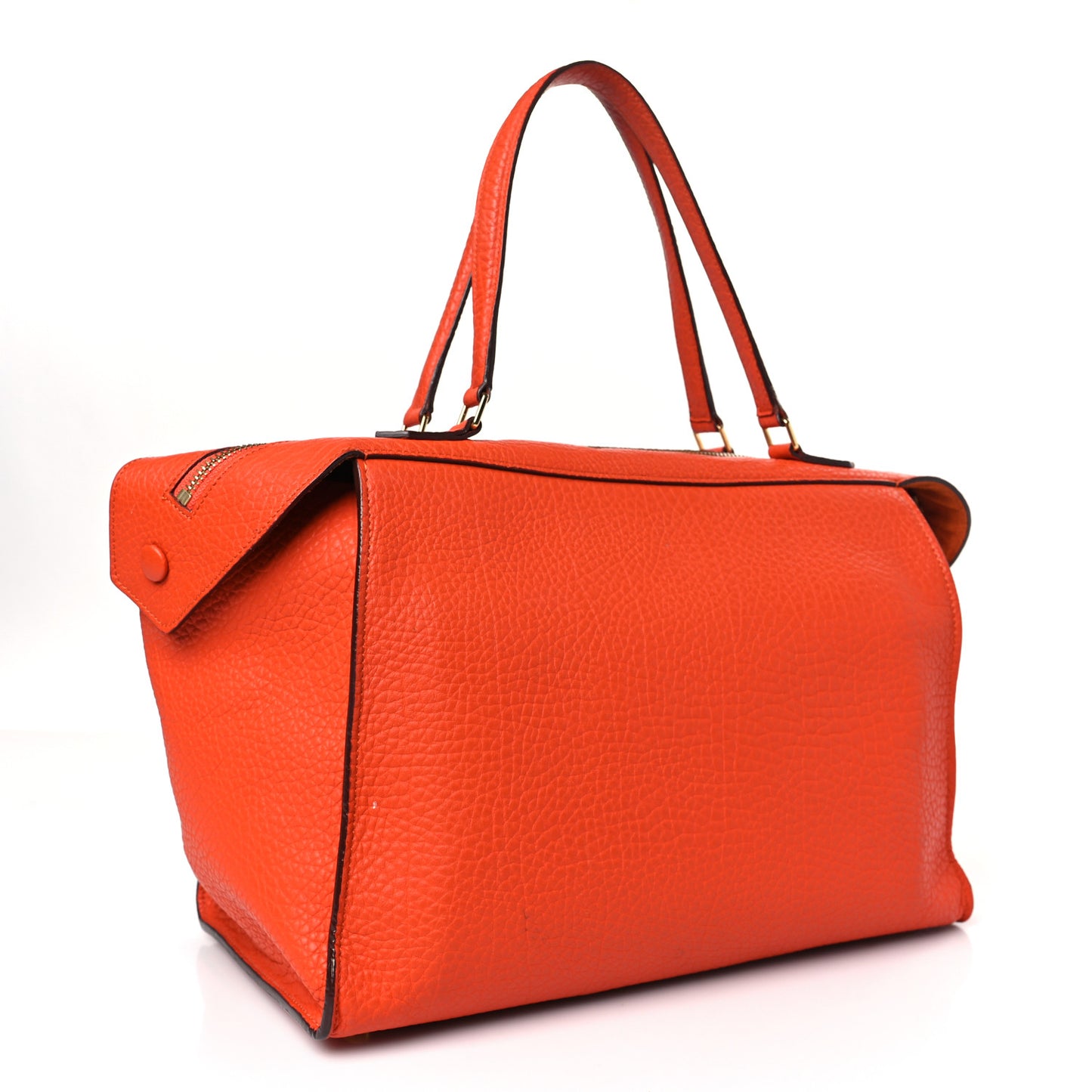 Bullhide Calfskin Small Ring Handbag Burnt Orange