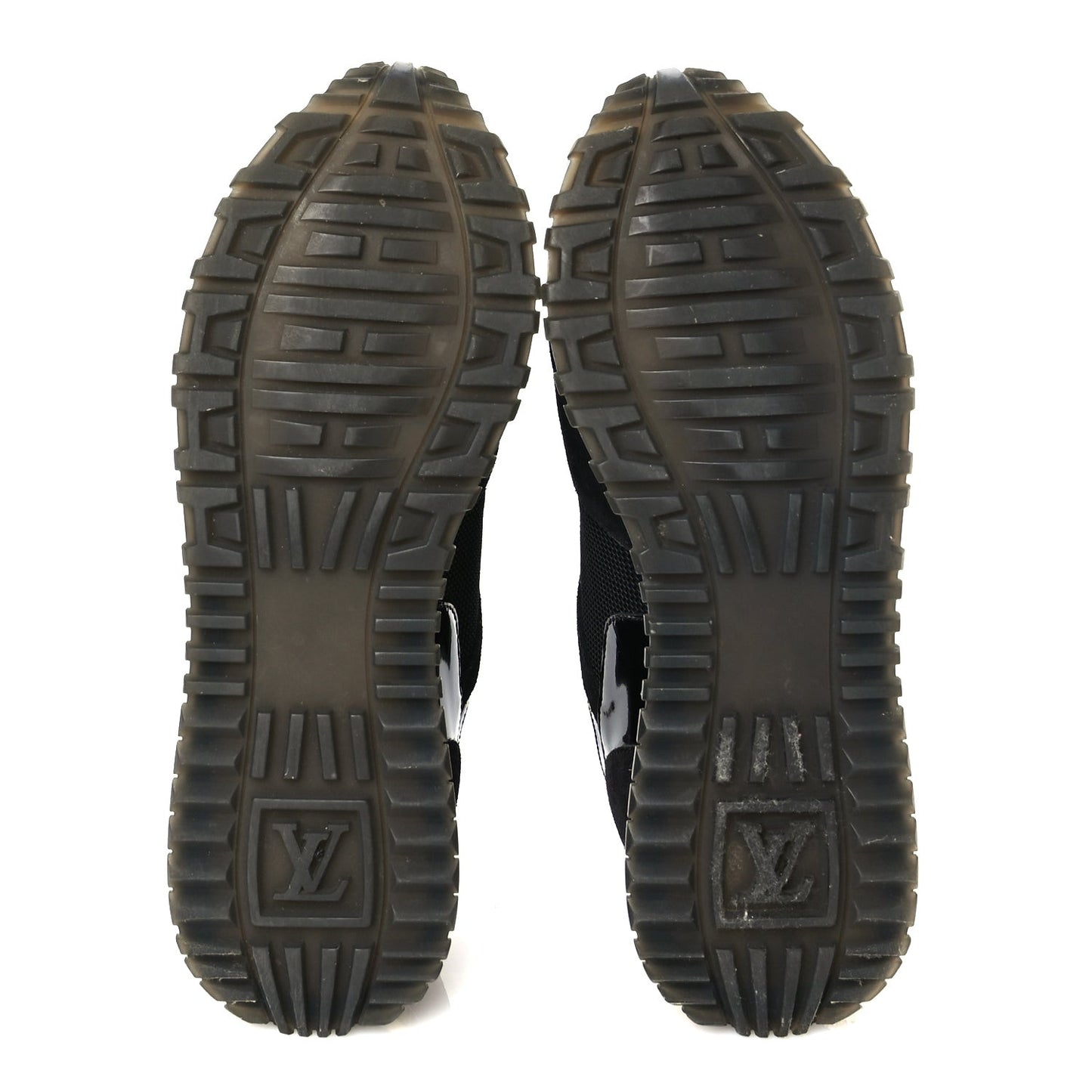 Suede Monogram Run Away Sneakers 35 Black