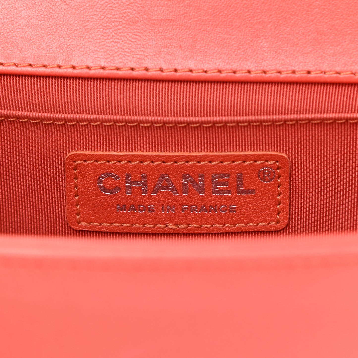 Lambskin Tweed Medium Boy Flap Coral