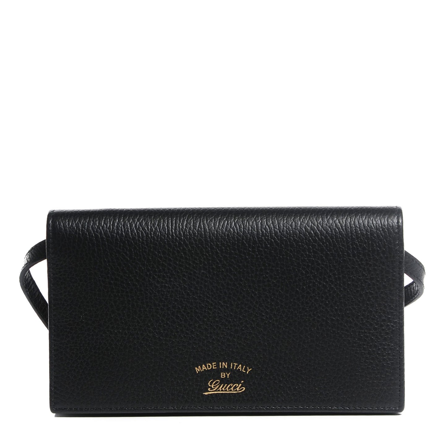 Dollar Calfskin Mini Swing Wallet Bag Black