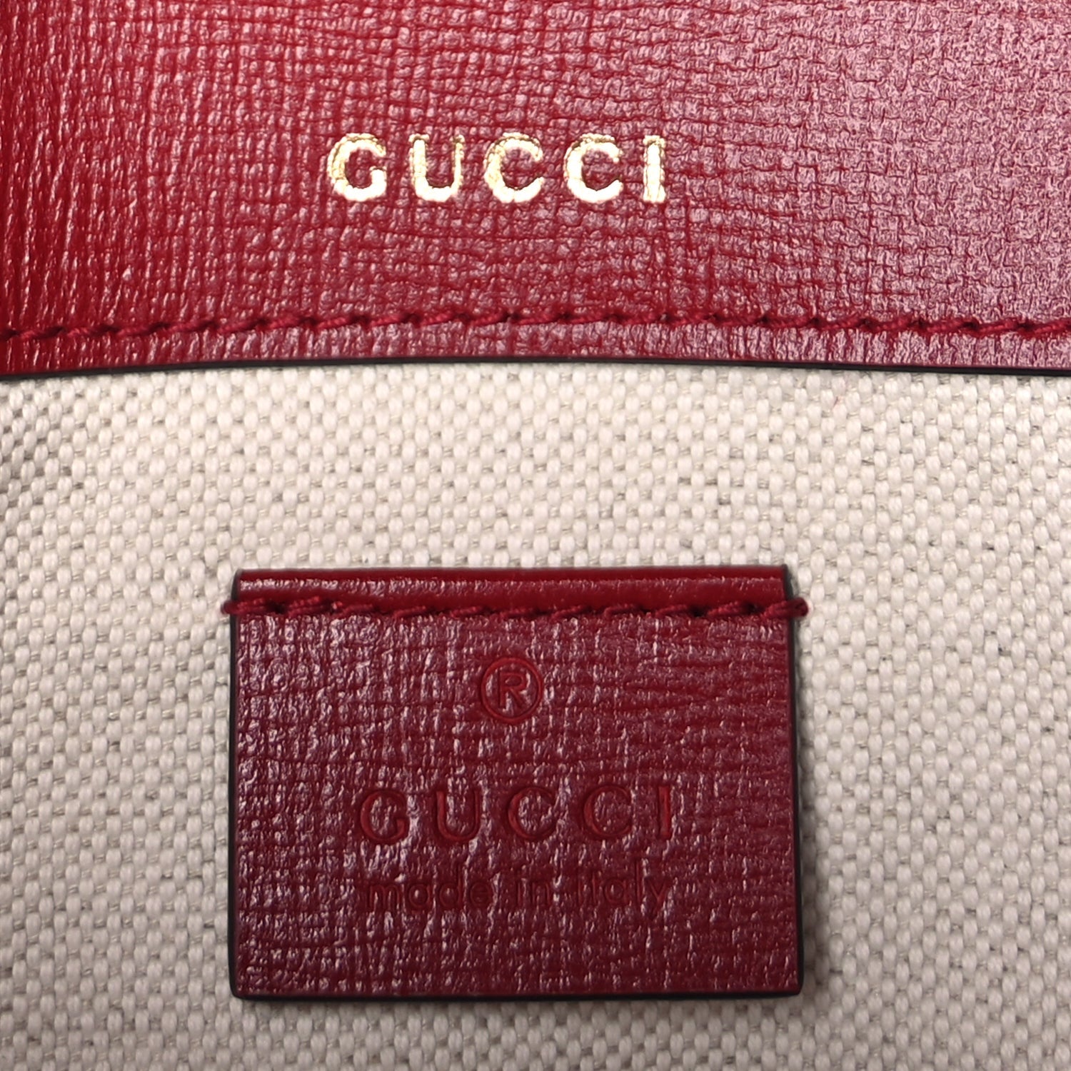 Gucci GG Supreme Monogram Web Mini Horsebit 1955 Shoulder Bag  Beige Ebony New Cherry Red 4 of 8