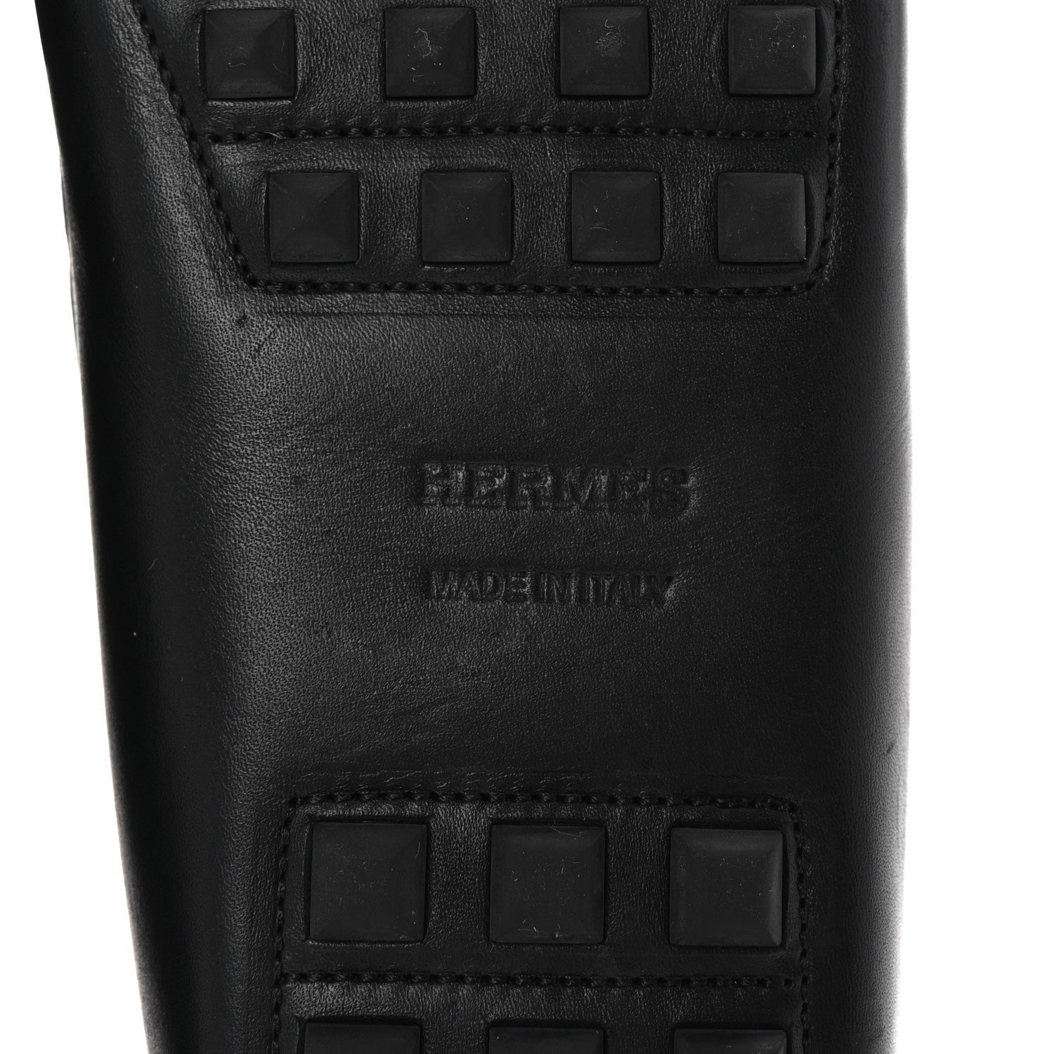 Hermes Supple Calfskin Mens Irving Driving Moccasin Loafers 37 Black 7 of 7
