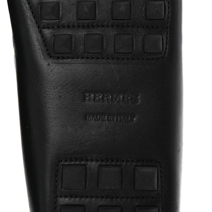 Hermes Supple Calfskin Mens Irving Driving Moccasin Loafers 37 Black 7 of 7