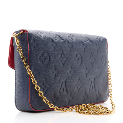 Louis Vuitton Empreinte Pochette Felicie Chain Wallet Marine Rouge 4 of 15