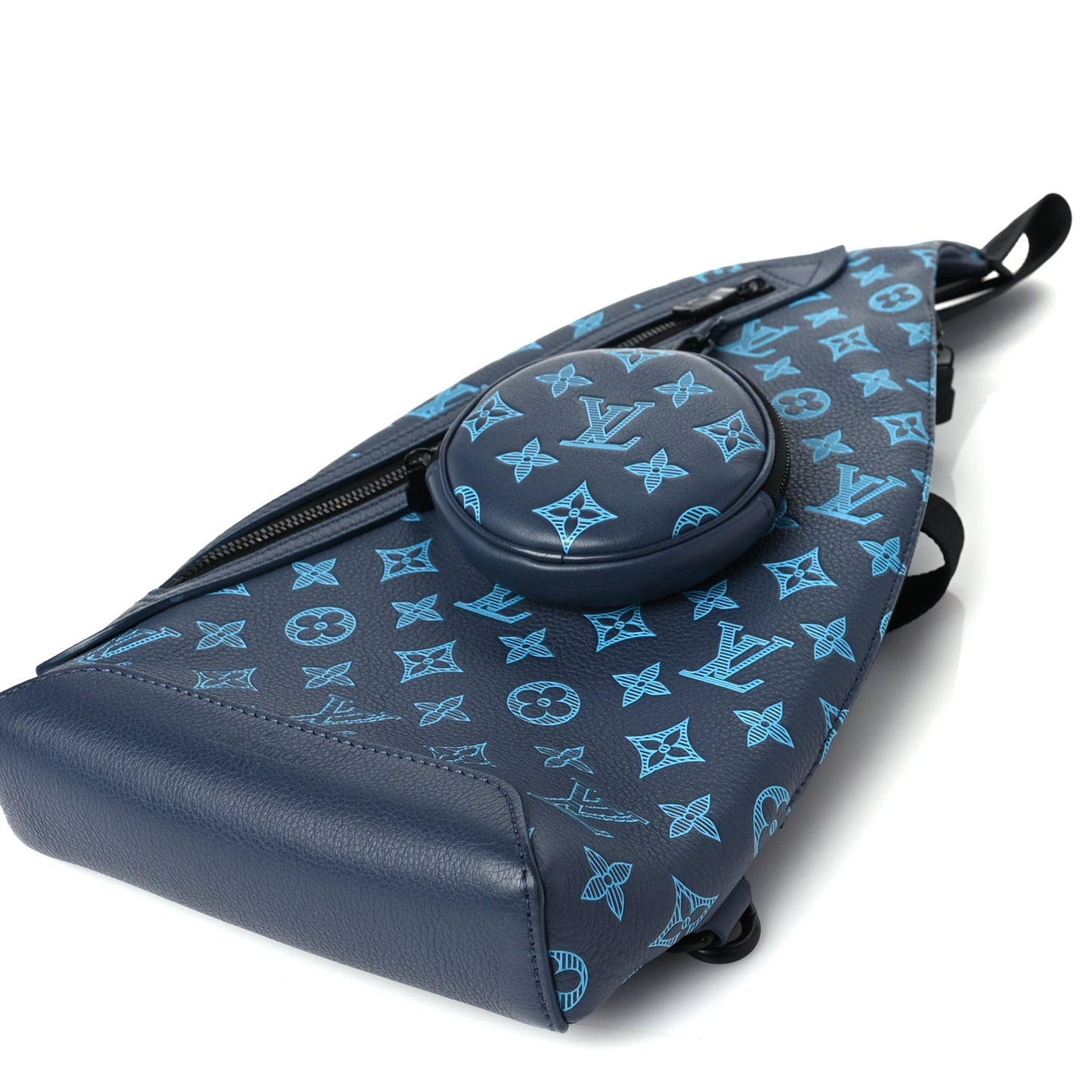 Monogram Shadow Duo Slingbag Navy River Blue