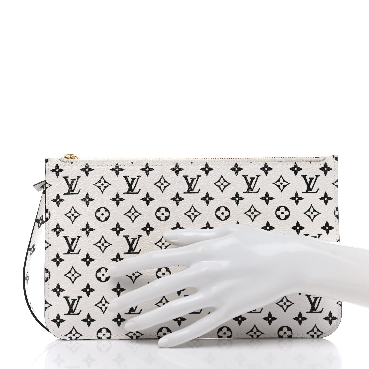 Louis Vuitton Monogram Giant Neverfull MM GM Pochette White 2 of 7