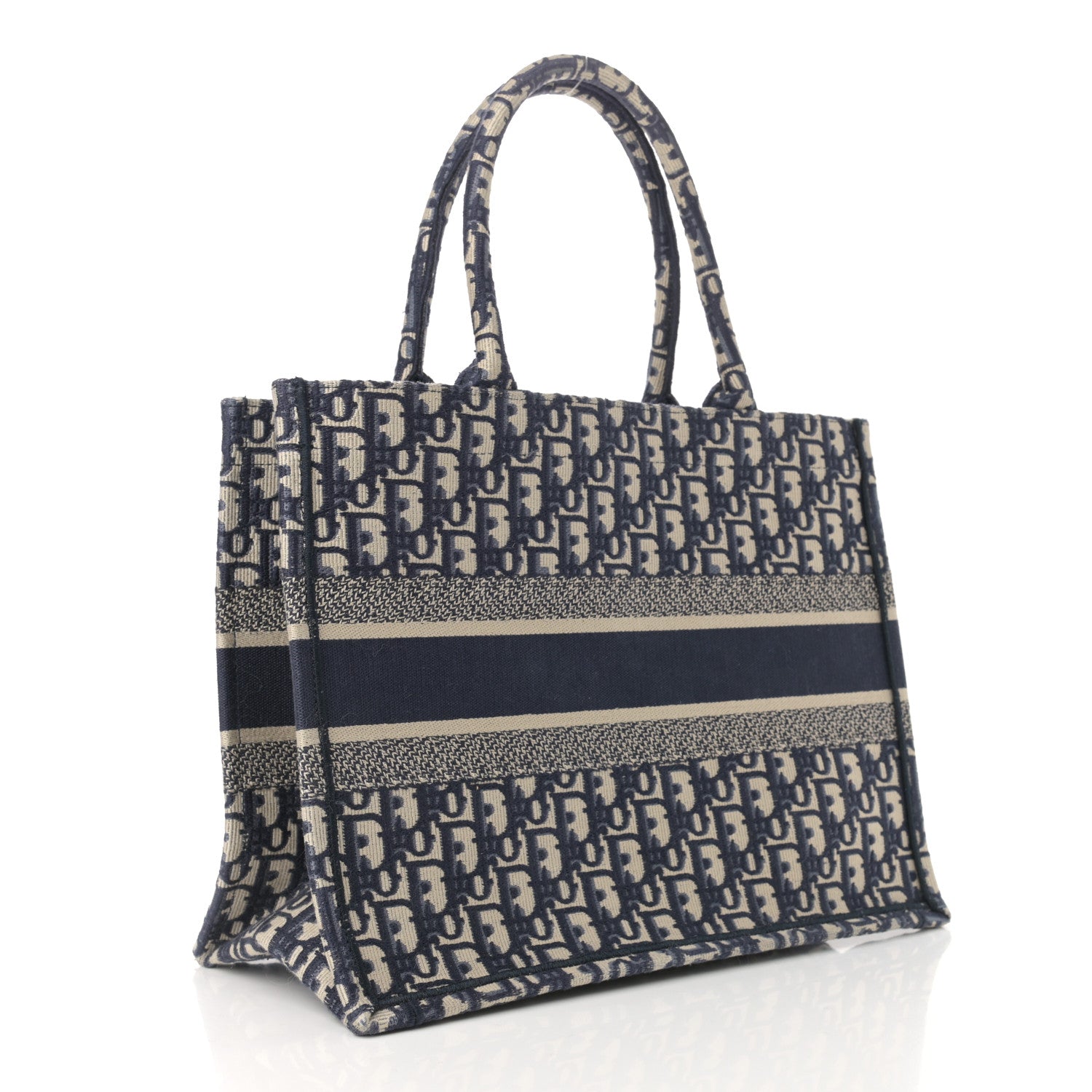 Christian Dior Oblique Medium Book Tote Blue Multicolor 3 of 12