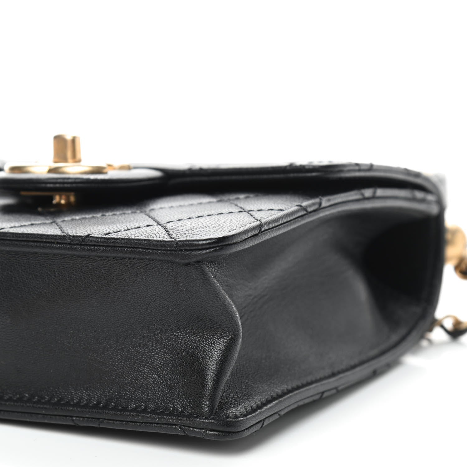 Chanel Goatskin Quilted Chic Pearls Flap Black 6 of 8