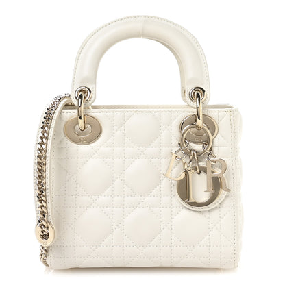 Christian Dior Lambskin Cannage Mini Lady Dior White 1 of 10