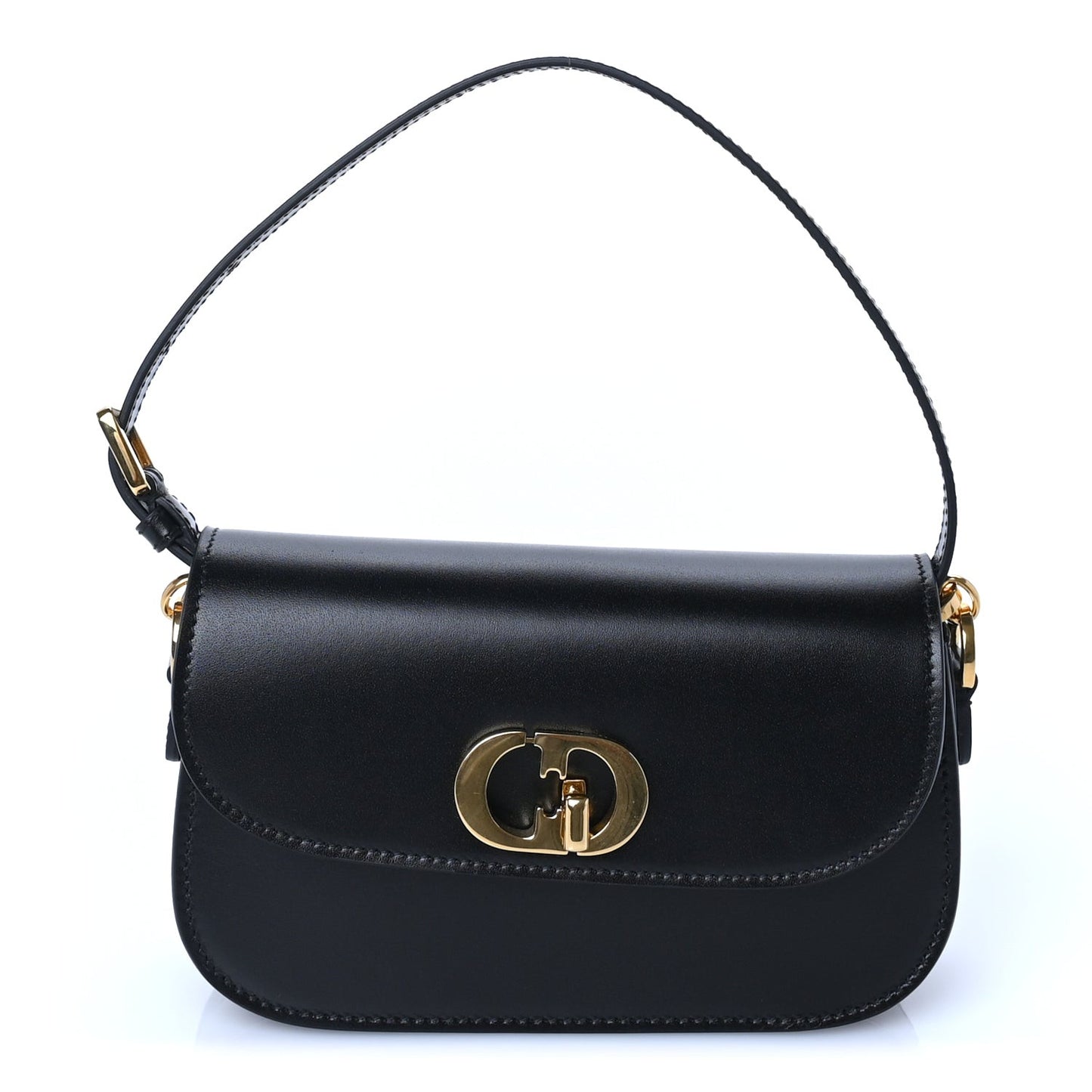 Box Calfskin 30 Montaigne Small Avenue Bag  Black