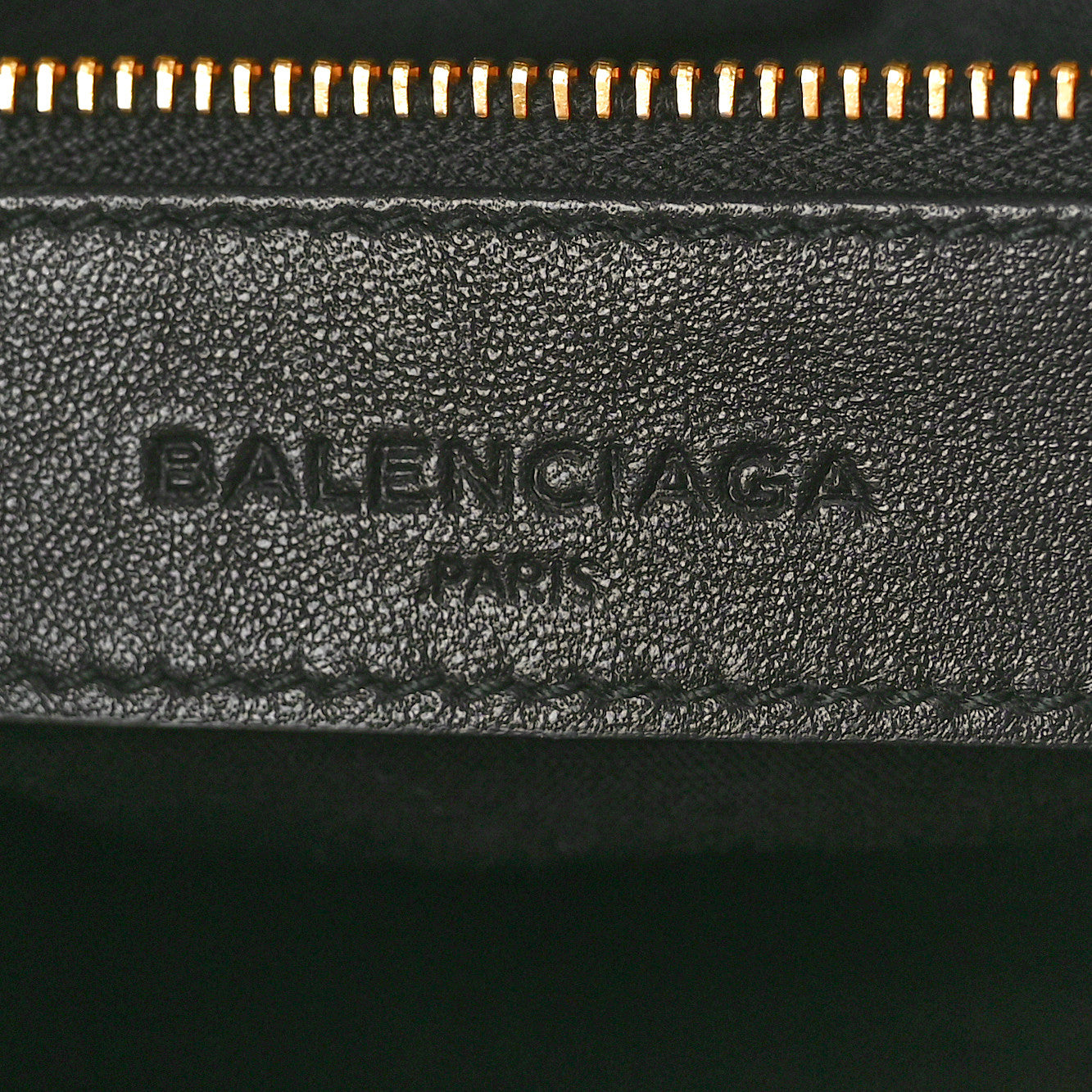 Chevre Gold Metallic Edge Hardware Mini City Black