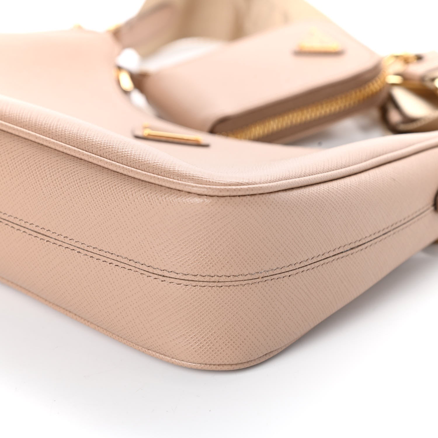 Prada Saffiano Re-Edition 2005 Shoulder Bag Cammeo Beige 9 of 9
