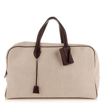 Hermes Taurillon Clemence Toile Victoria 50 Ecru Havane 1 of 17