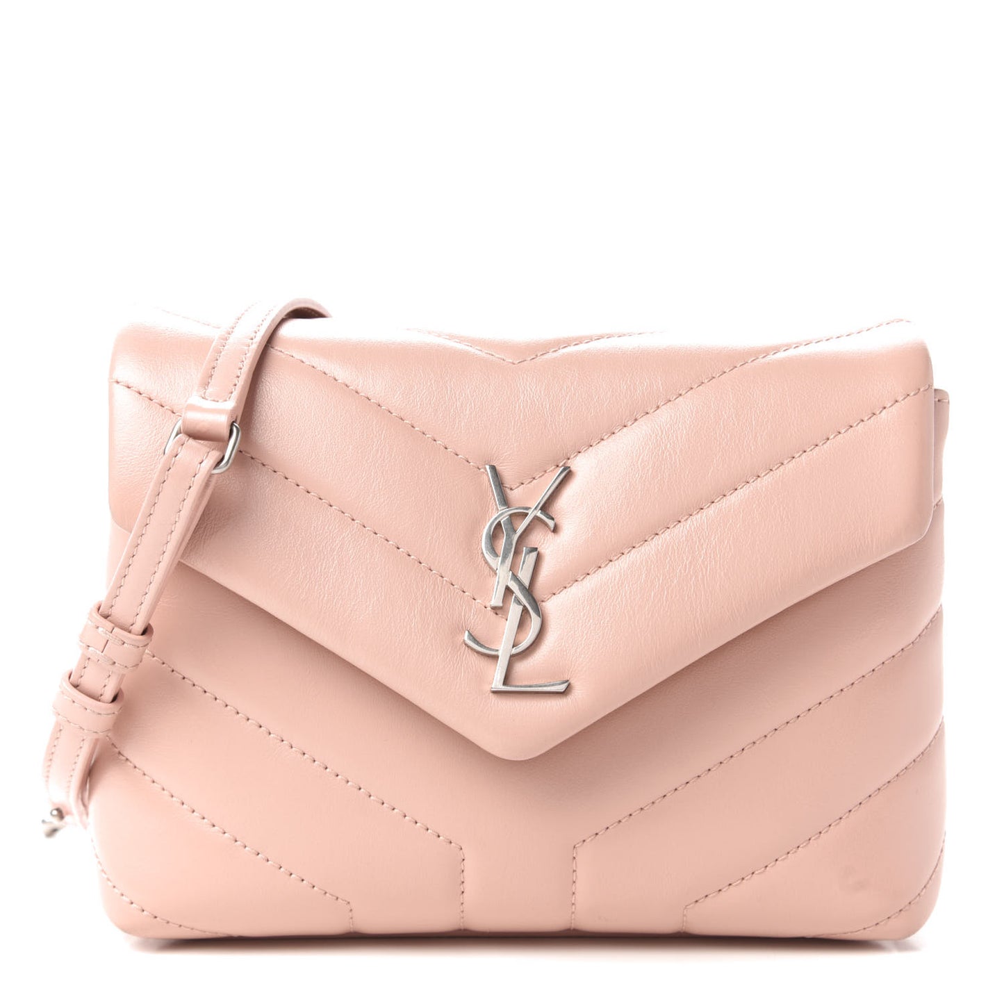 Calfskin Y Quilted Monogram Toy Loulou Crossbody Bag Pale Pink