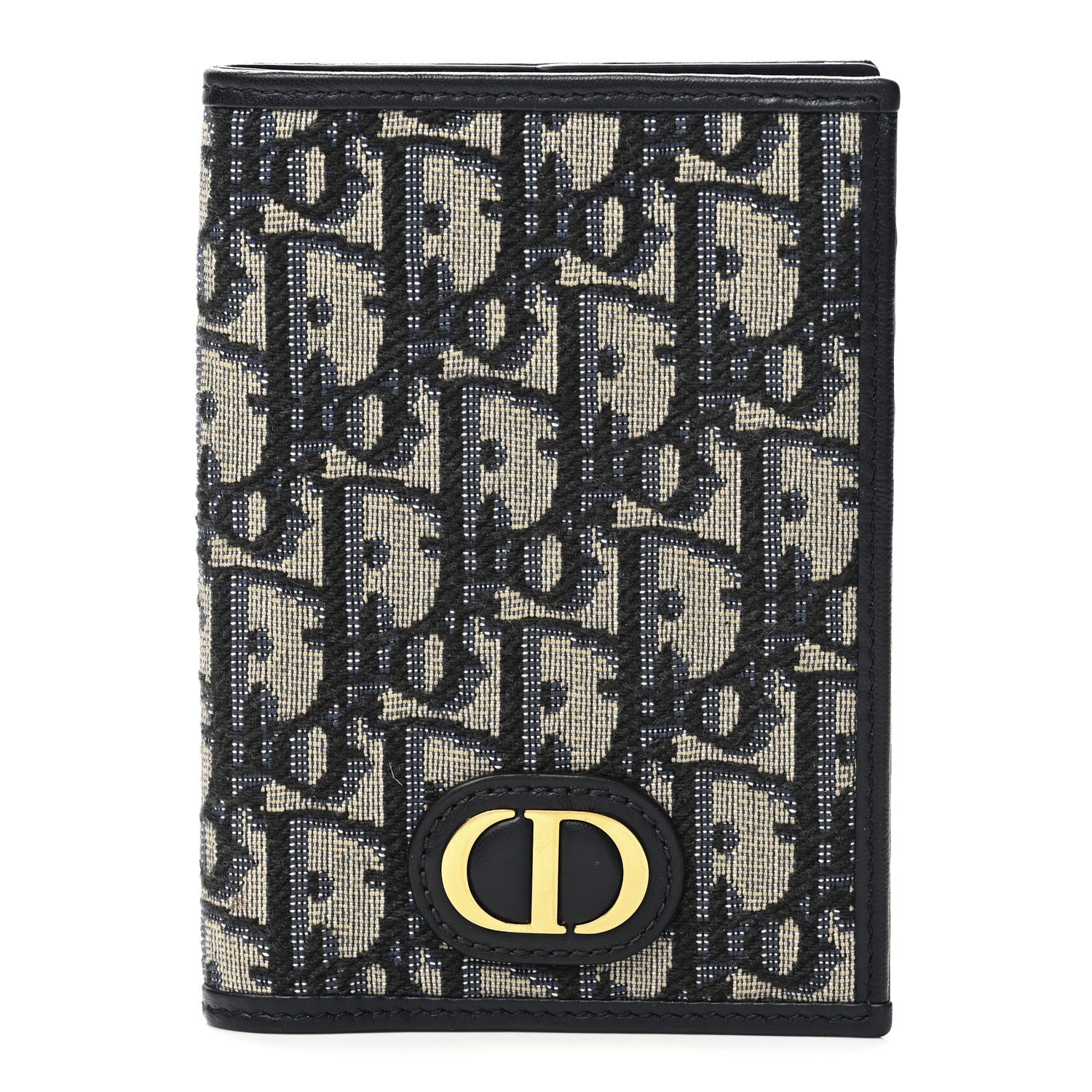 Christian Dior Oblique 30 Montaigne Passport Holder Blue 1 of 6