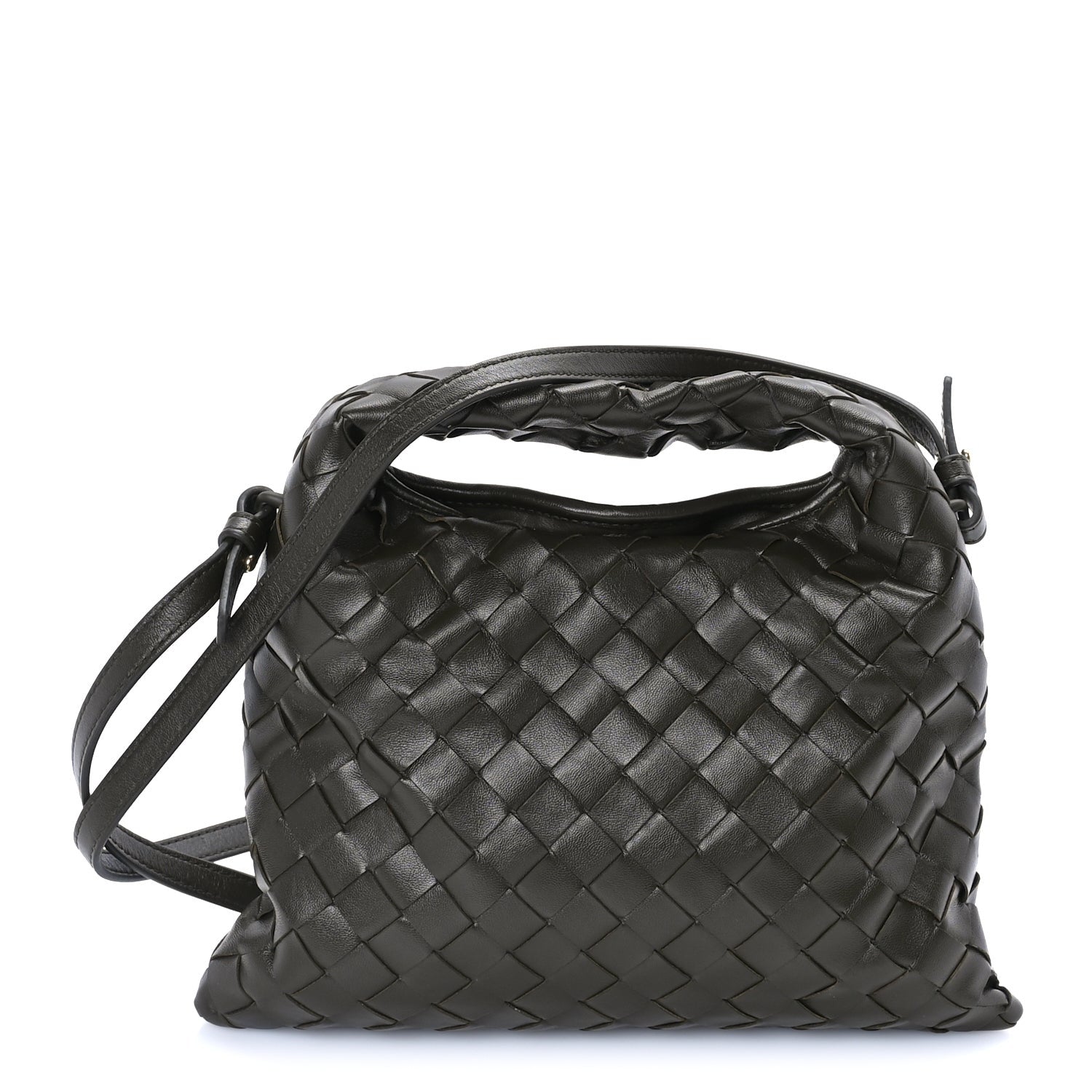 Bottega Veneta Calfskin Intrecciato Mini Hop Khaki 1 of 7