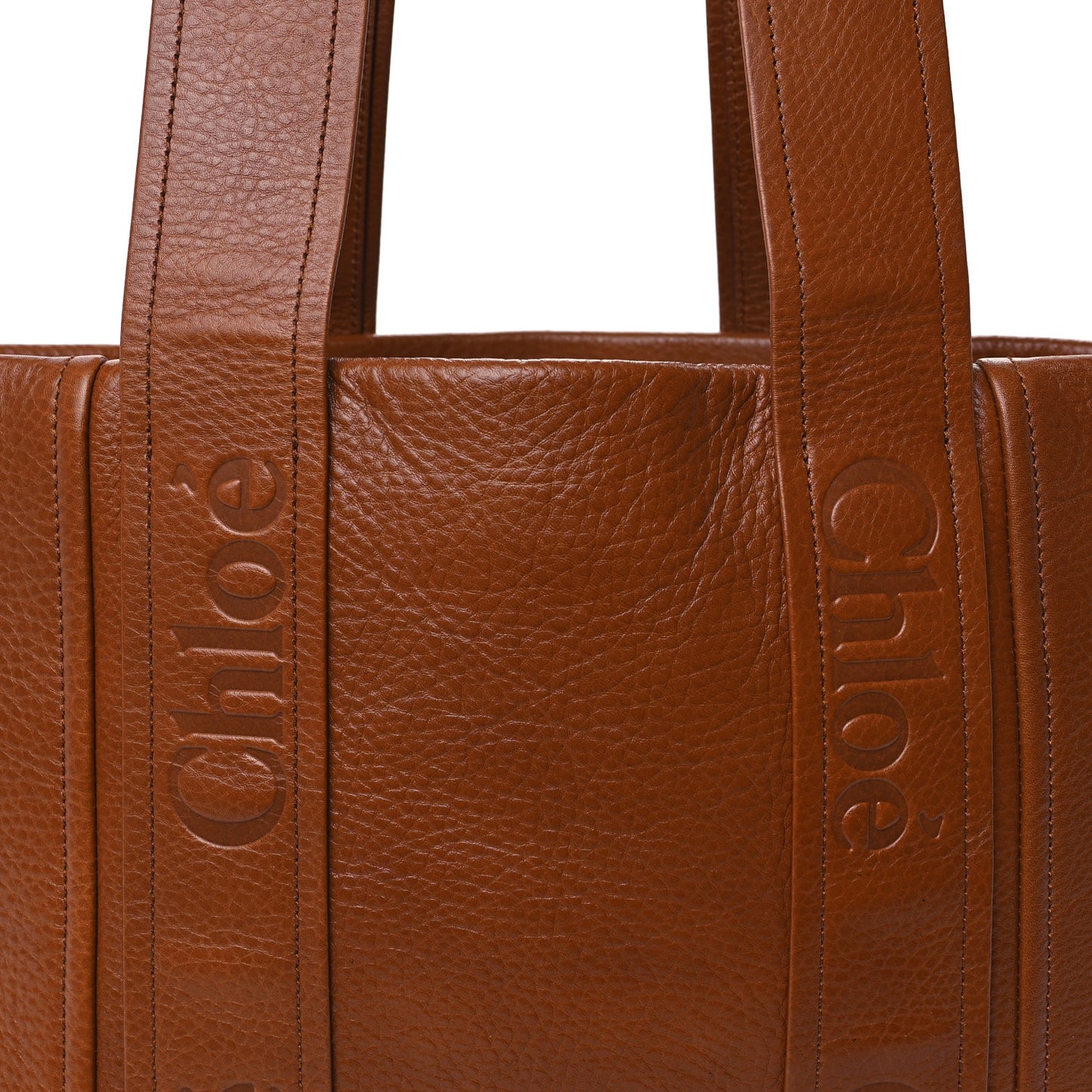 Calfskin Medium Woody Tote Clay Brown