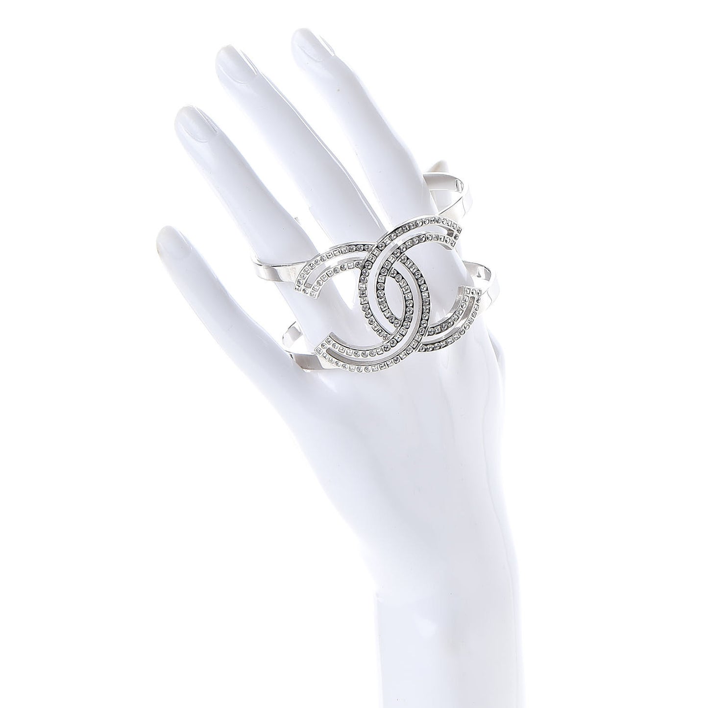 Crystal CC Cuff Silver
