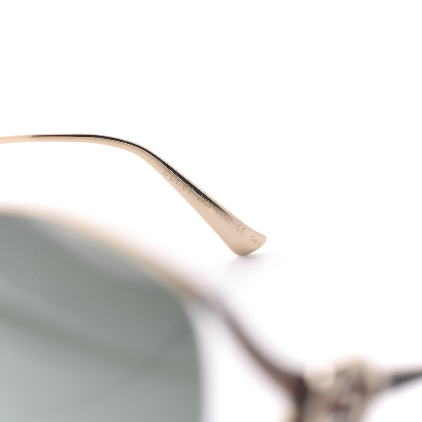 Metal Oversized Round Frame GG0225S Sunglasses Gold