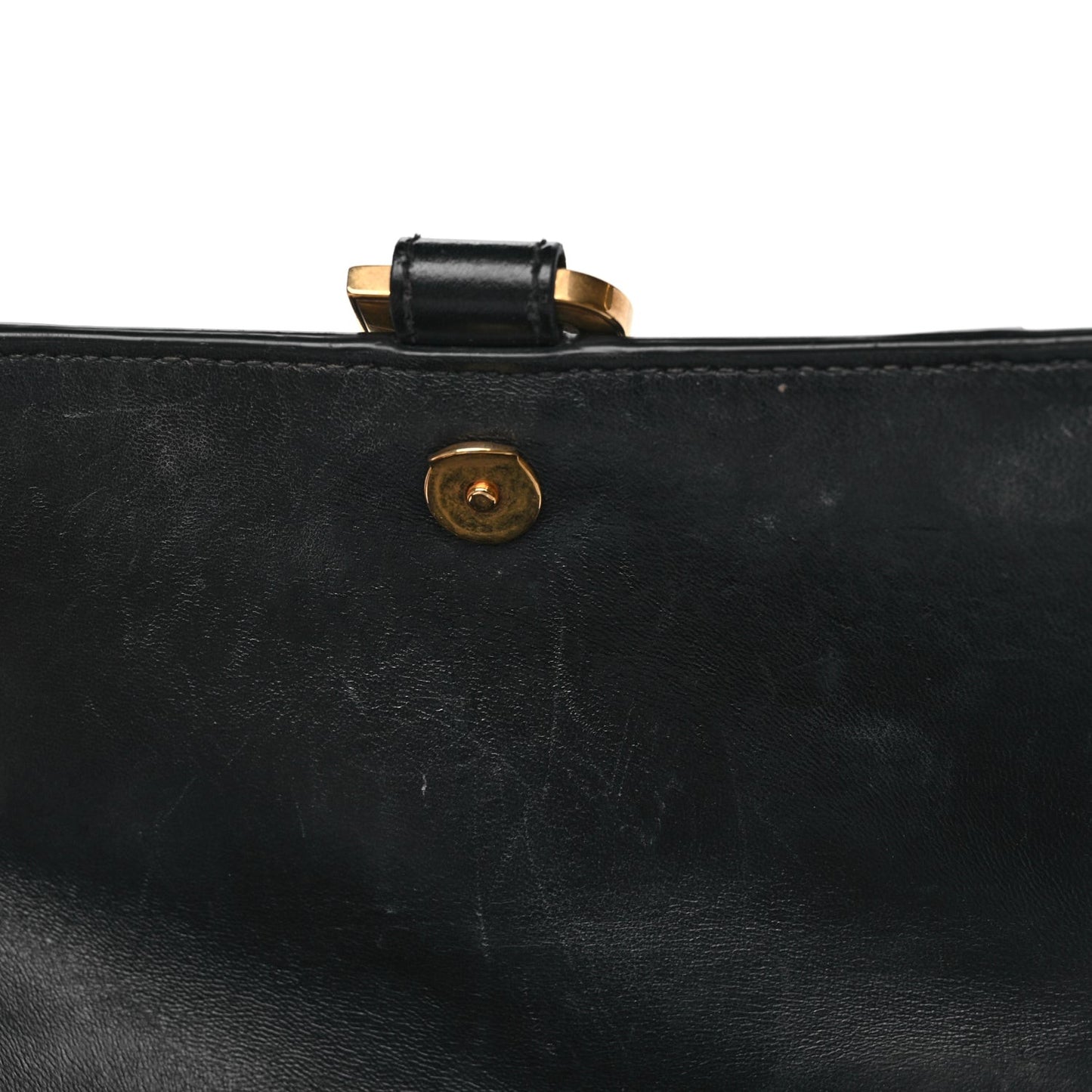 Shiny Box Calfskin Small Hourglass Top Handle Bag Black