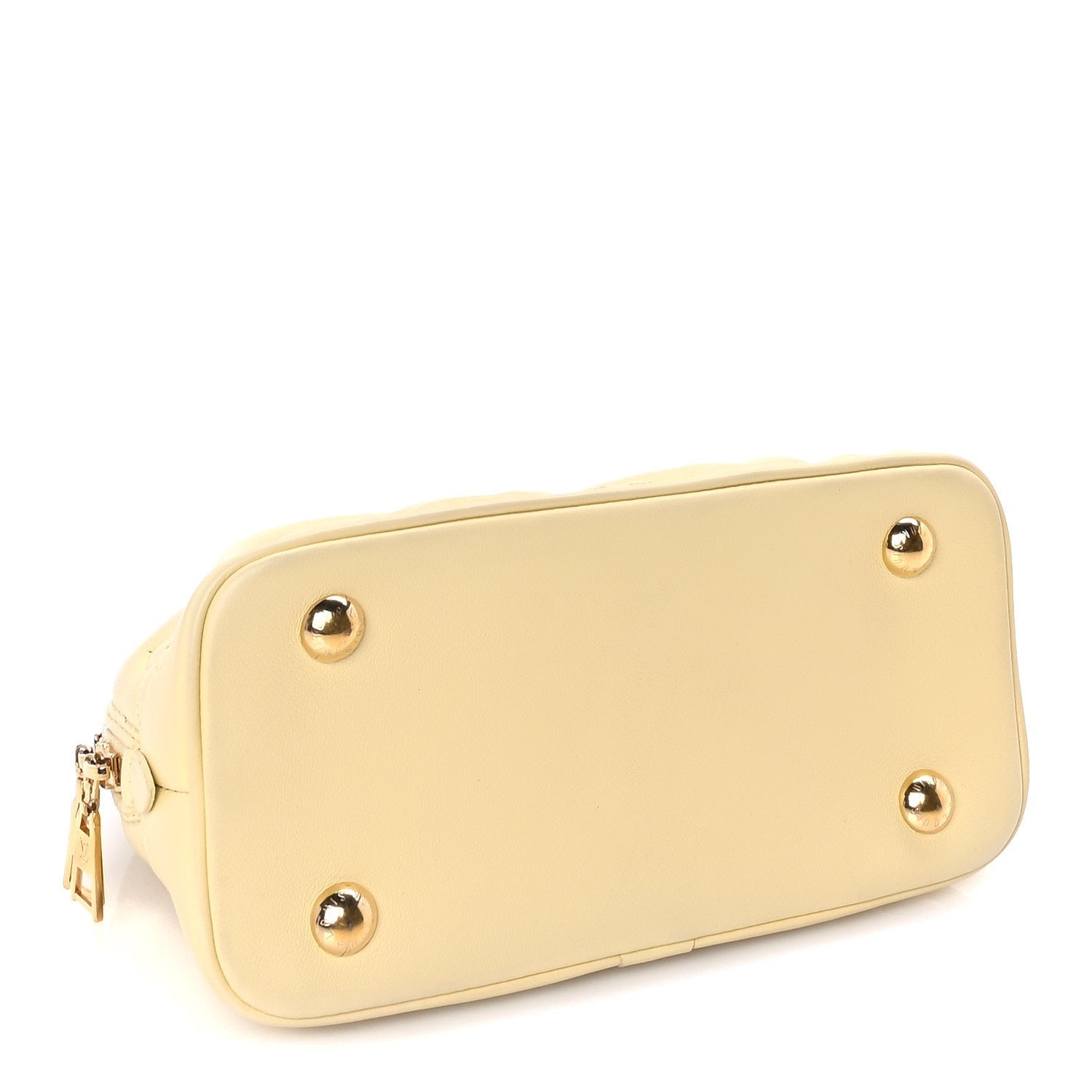 Louis Vuitton Calfskin Bubblegram Alma BB  Banana 3 of 8