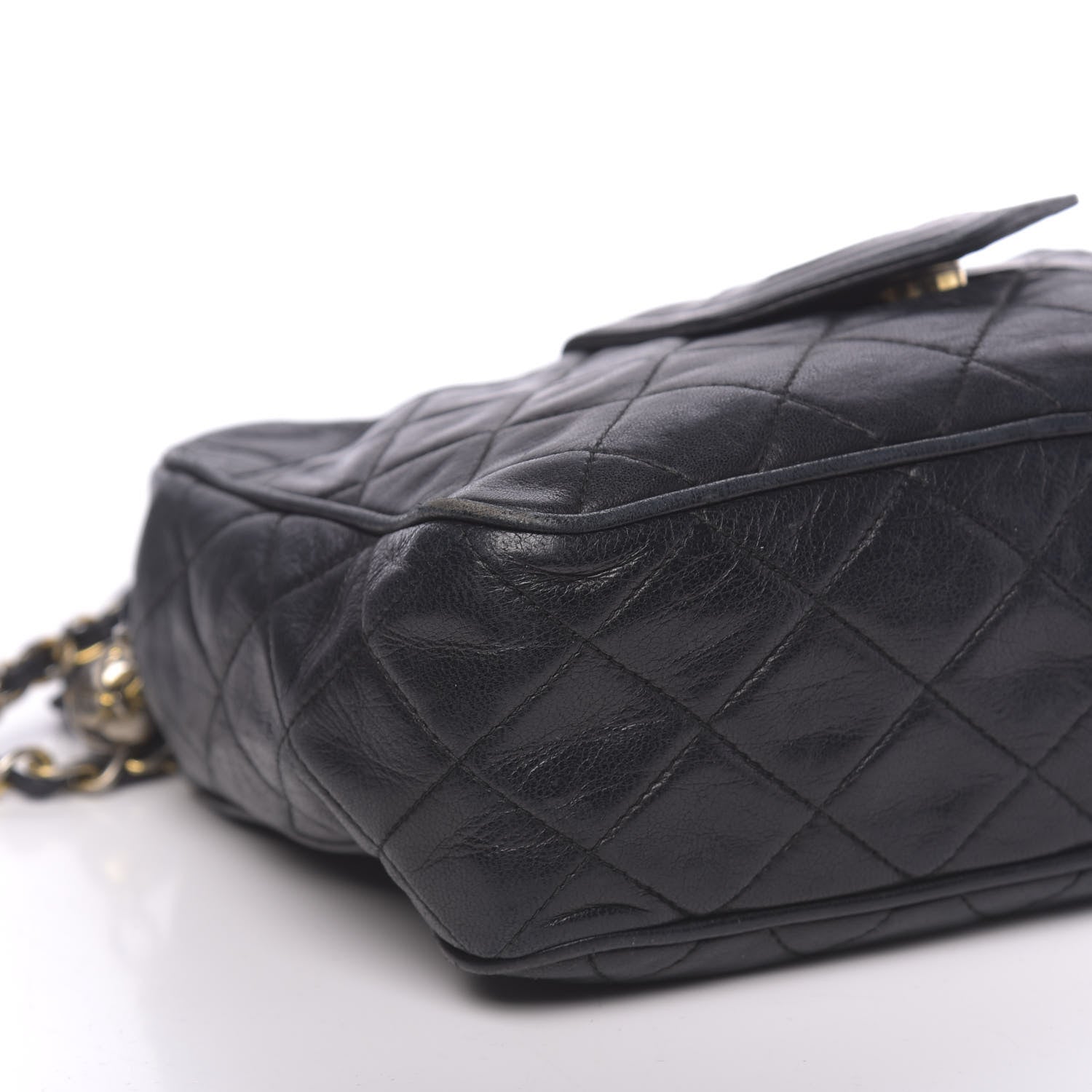 Chanel Lambskin Quilted CC Tassel Camera Bag Navy Blue 10 of 12