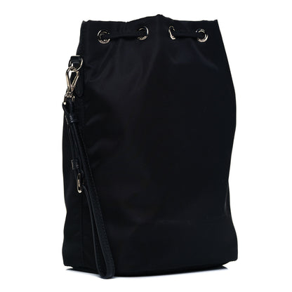 Prada Saffiano Tessuto Nylon Vela Bucket Wristlet Black 3 of 9