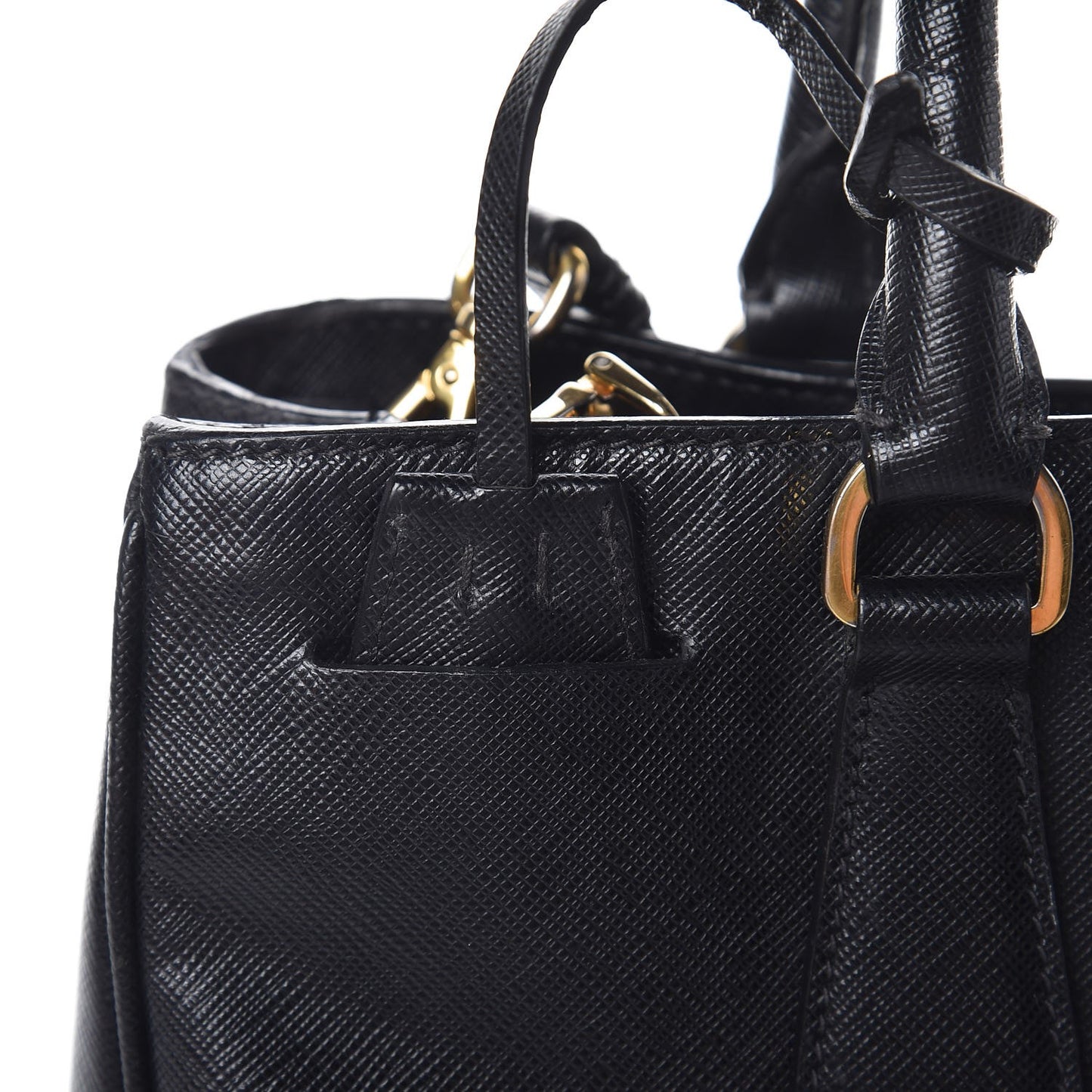 Saffiano Lux Medium Tote Black