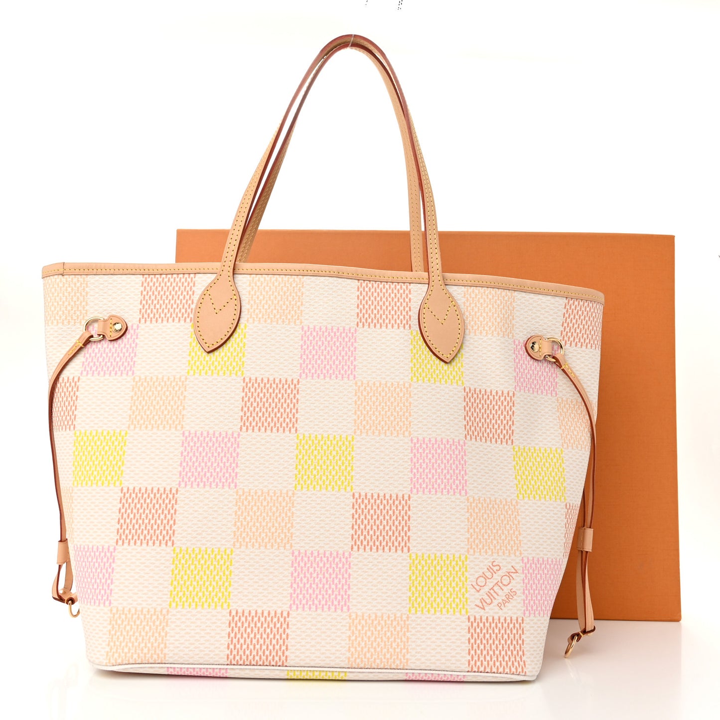 Damier Giant Neverfull MM Peach