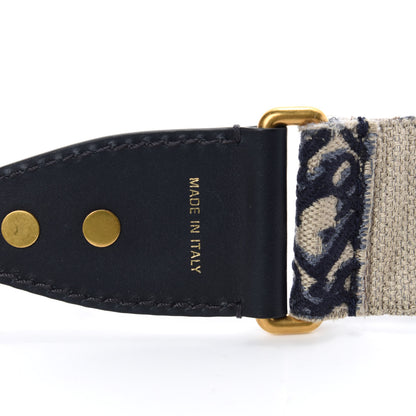 Christian Dior Oblique Studded Shoulder Strap Blue 4 of 4