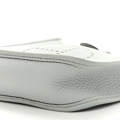 Hermes Taurillon Clemence Amazone Evelyne TPM Bleu Pale Nata 10 of 11