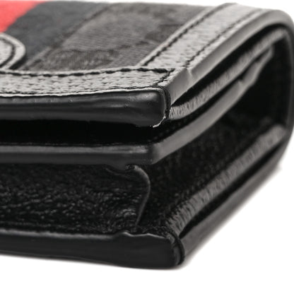 Gucci X BALENCIAGA BB Monogram Web Ophidia Card Case Wallet Black 8 of 9