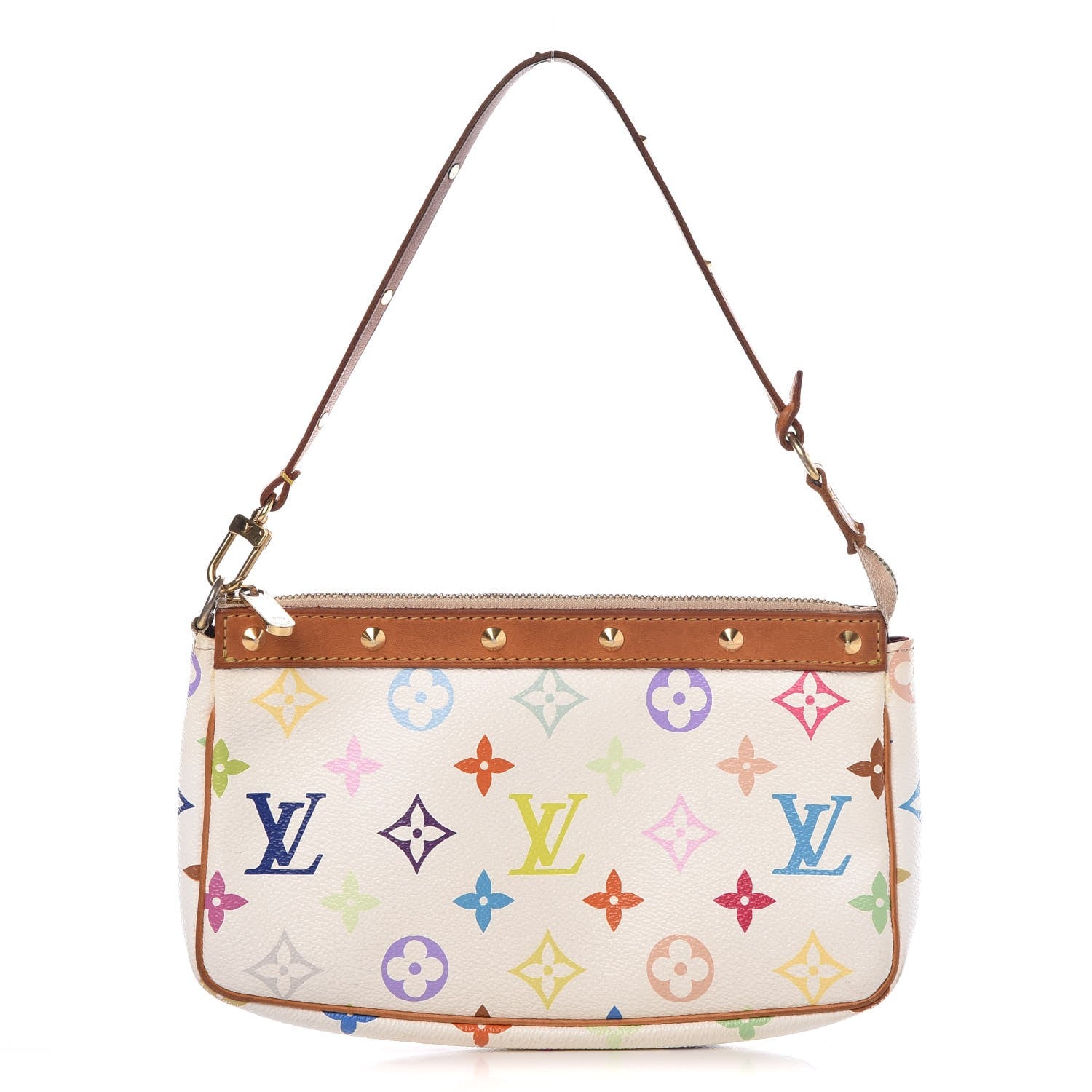 Louis Vuitton Monogram Multicolor Pochette Accessories White 1 of 12