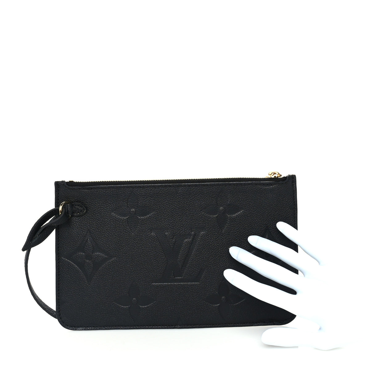 Louis Vuitton Empreinte Monogram Giant Neverfull MM Pochette Black 2 of 7